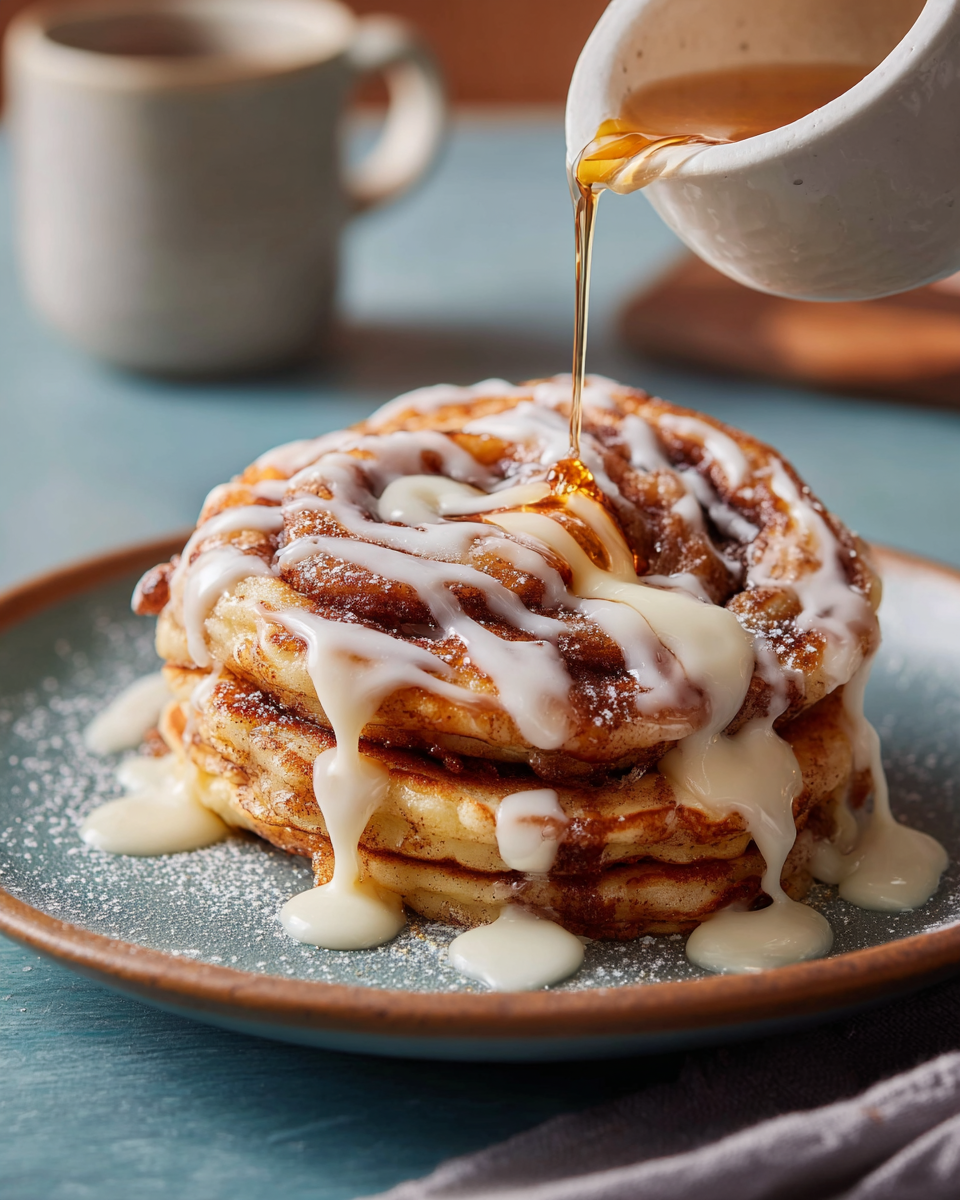 Cinnamon Roll Pancakes