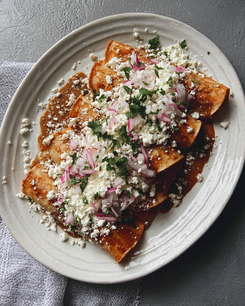 Enfrijoladas de Queso