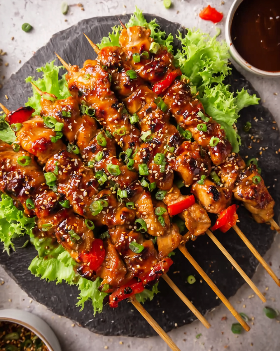 Korean BBQ Chicken Skewers