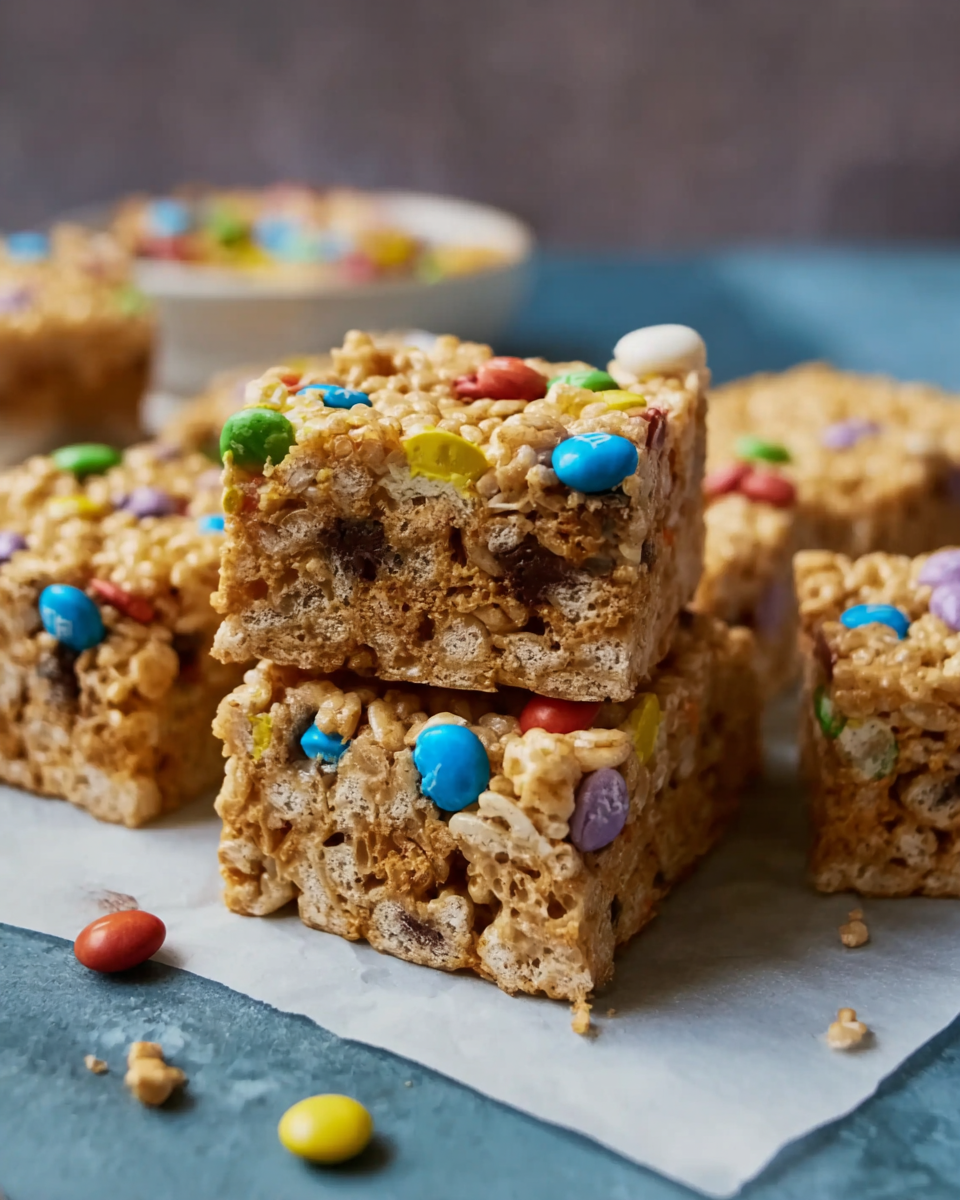 Monster Cookie Crispy Rice Treats