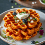 Savory Vegan Sweet Potato Waffles
