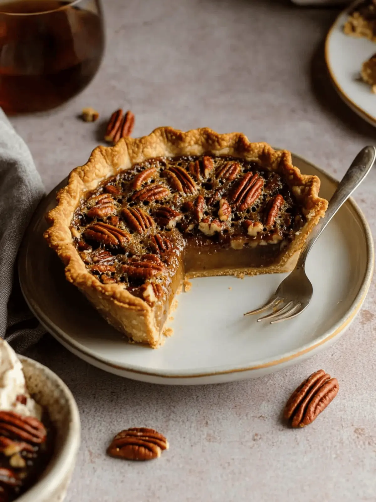 Maple Bourbon Pecan Pie in a Gluten-Free Crust