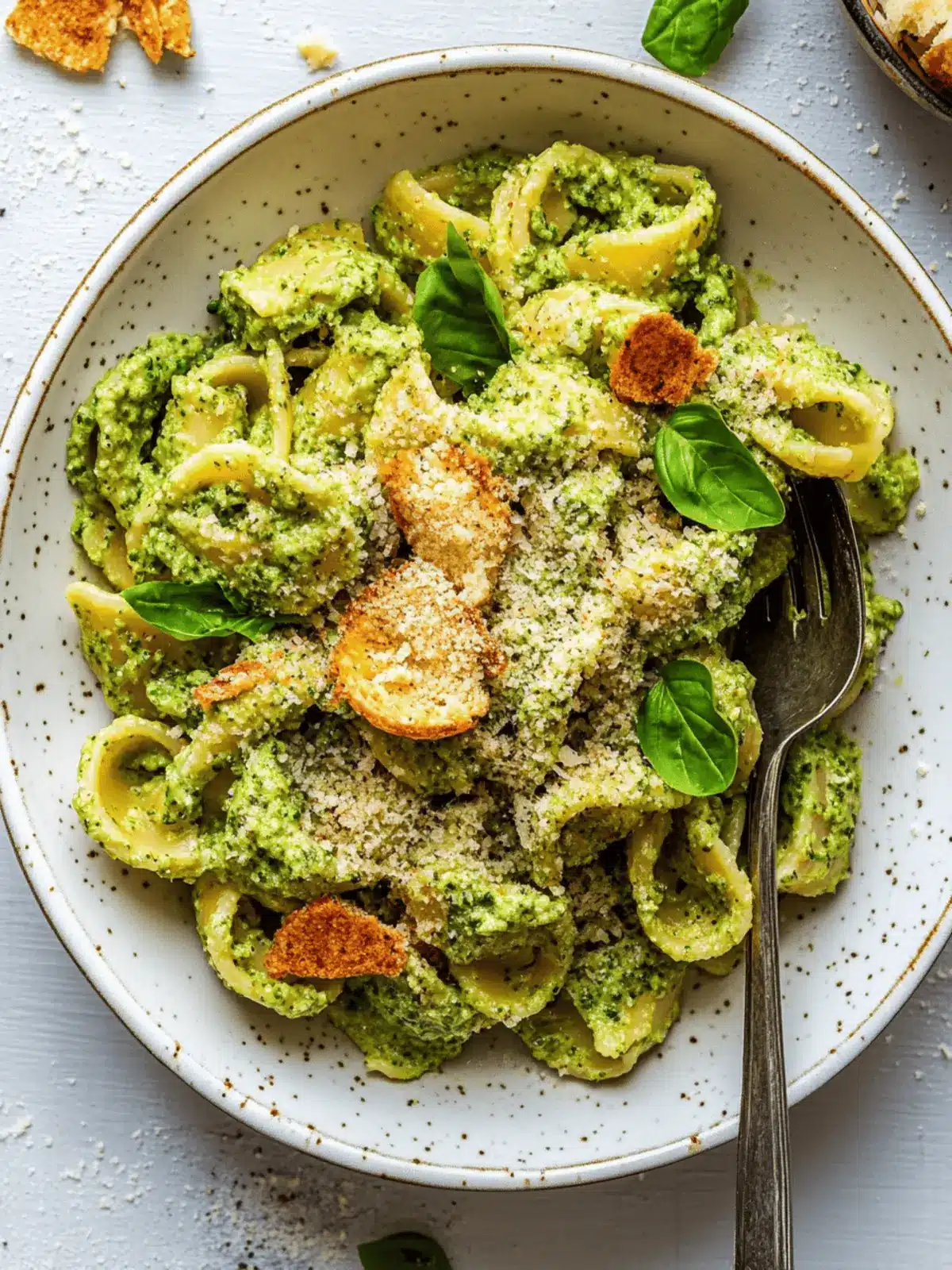 Roasted Broccoli Pesto Pasta