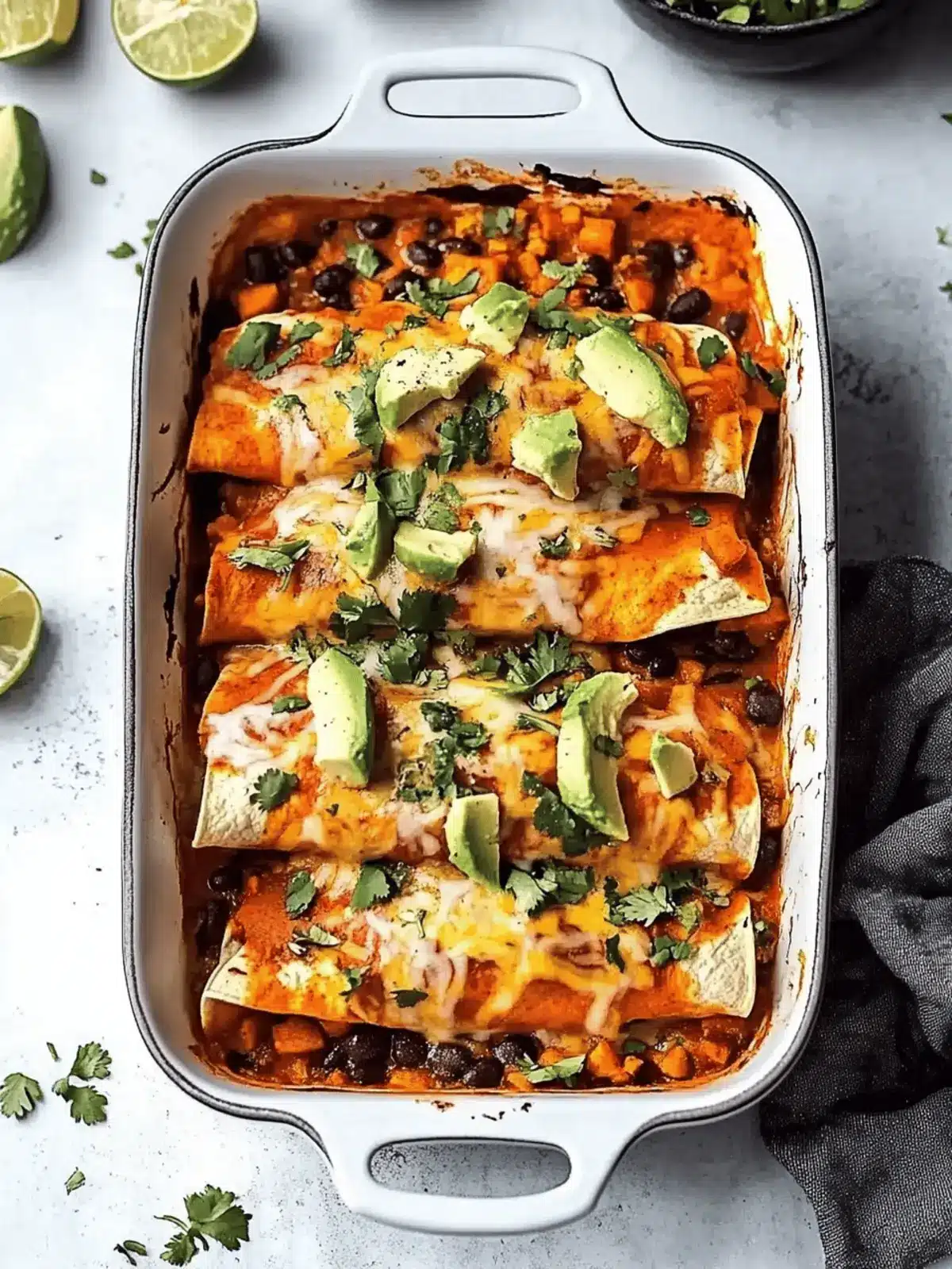 Black Bean and Sweet Potato Enchiladas
