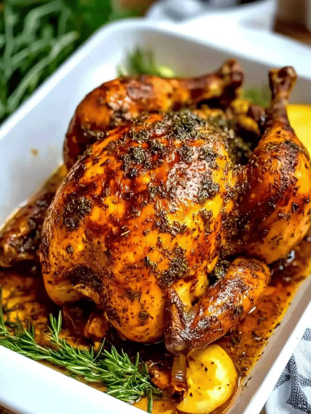 Garlic Herb Butter Roasted Chicken