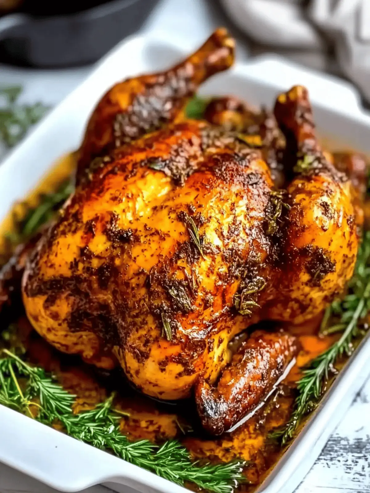 Garlic Herb Butter Roasted Chicken