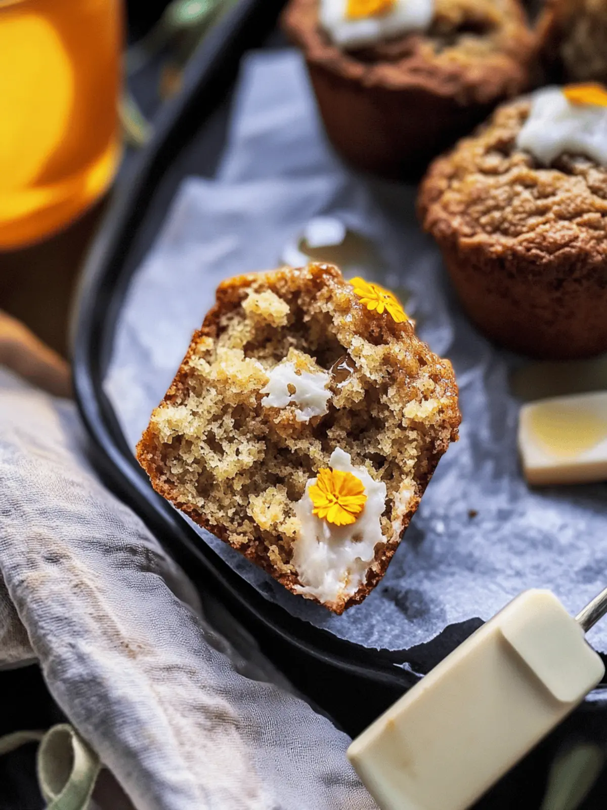 Marigold Muffins with Honey