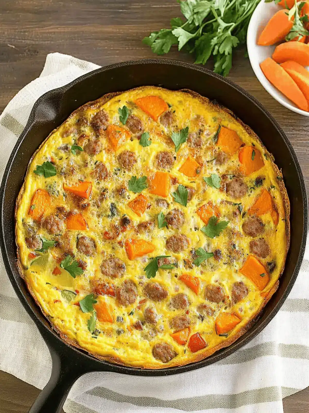 Sweet Potato Sausage Frittata