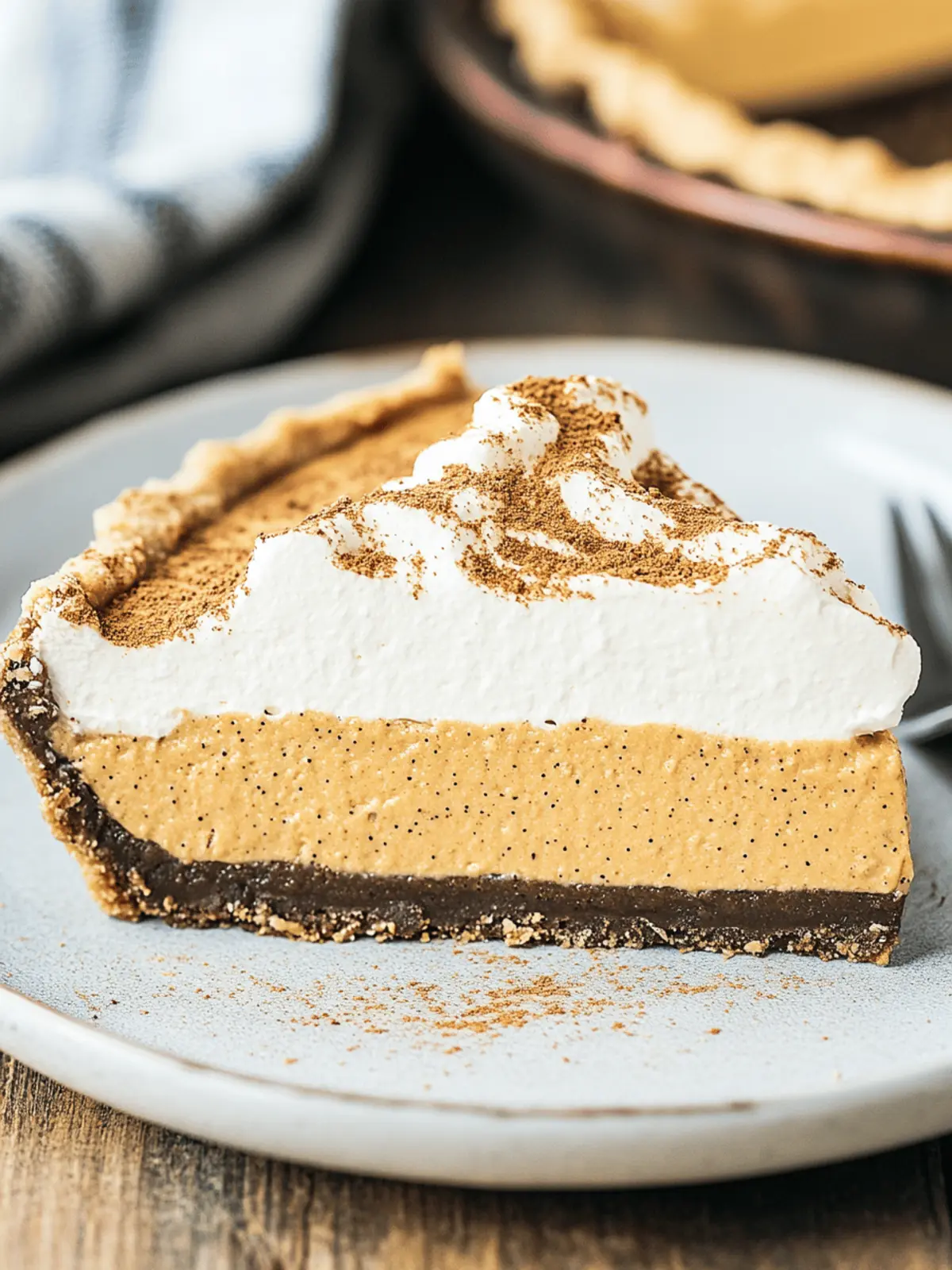 No Bake Pumpkin Mousse Pie