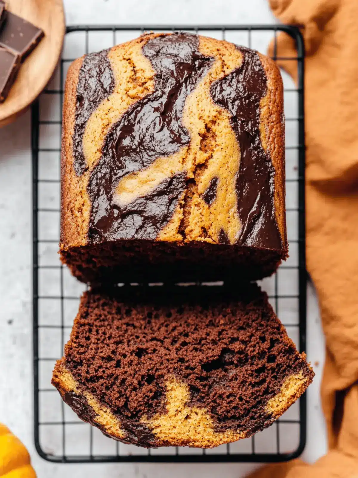 Chocolate Marble Pumpkin Bread