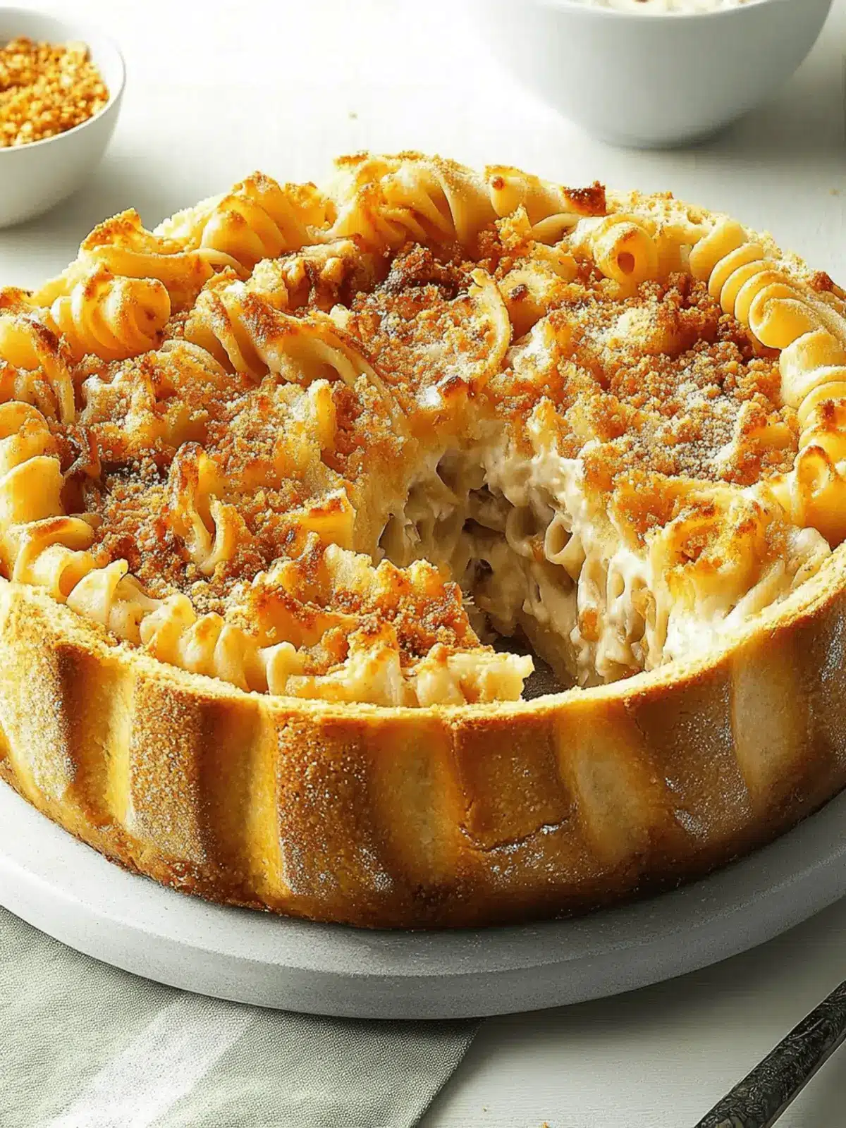 Garlic Bread Pasta Torte