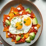 Chilaquiles Rojas With Fried Eggs