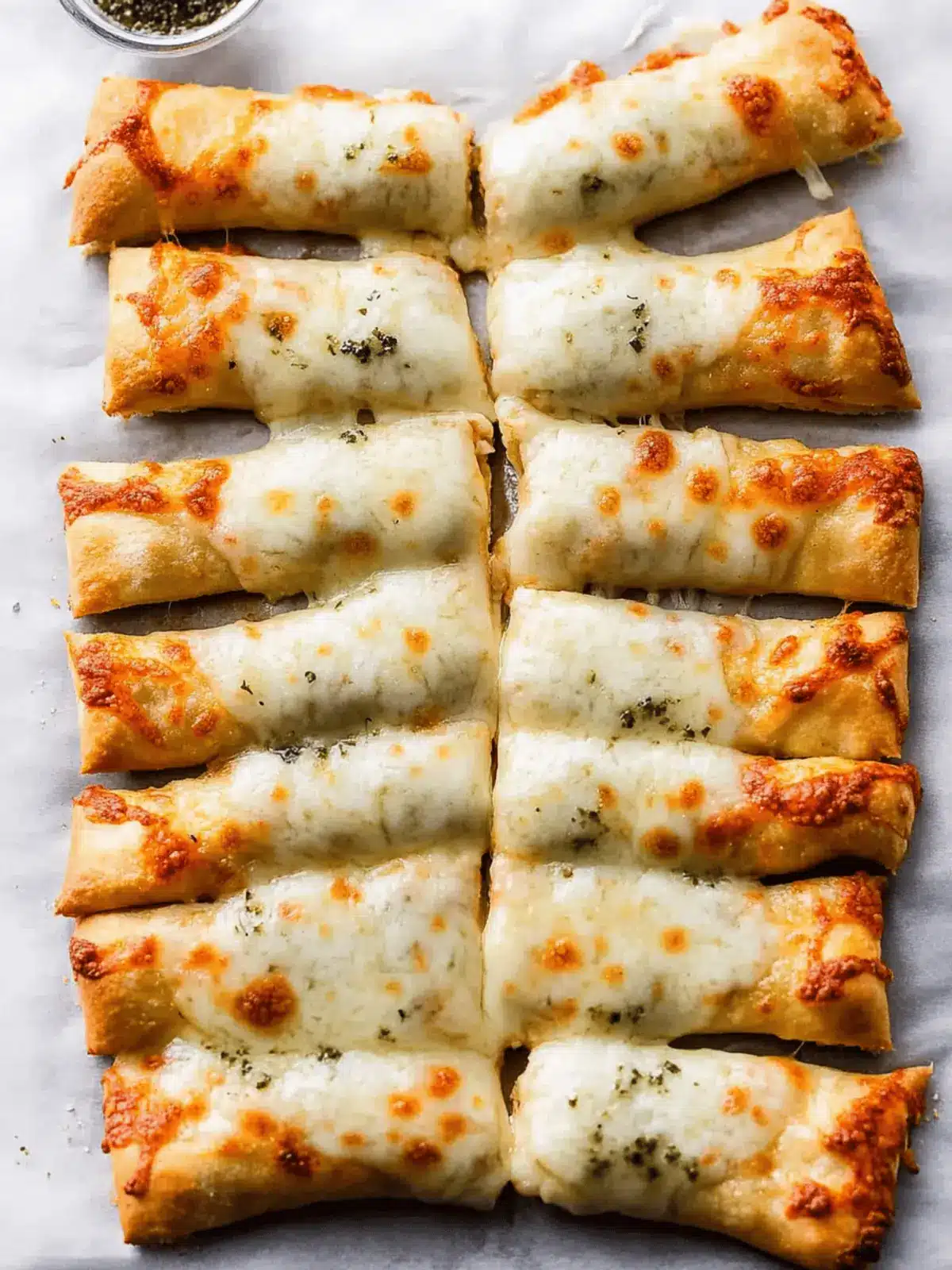 Cheesy Breadsticks Made from Pizza Dough