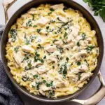 Chicken and Spinach Spaghetti Squash Alfredo