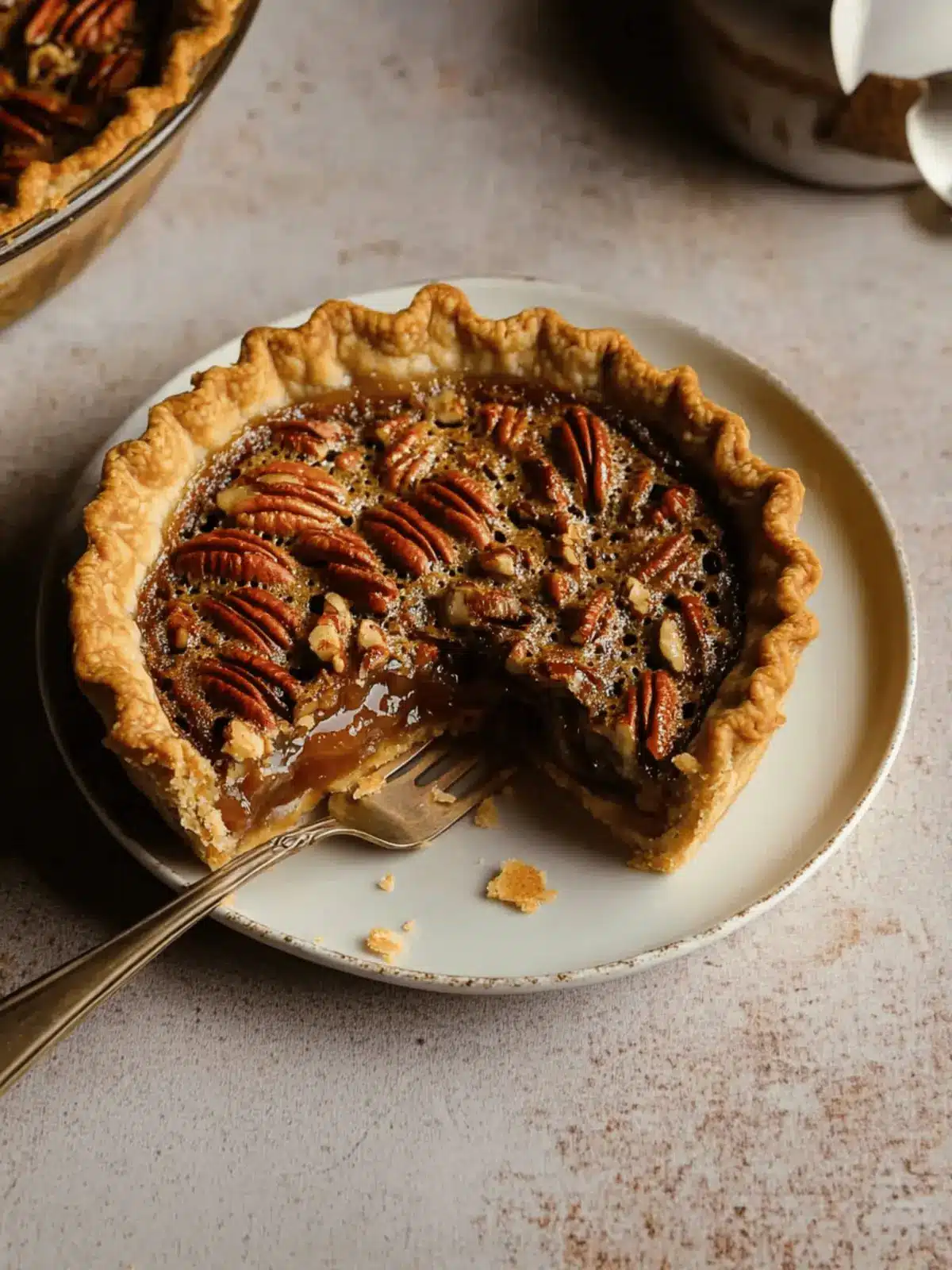Maple Bourbon Pecan Pie in a Gluten-Free Crust