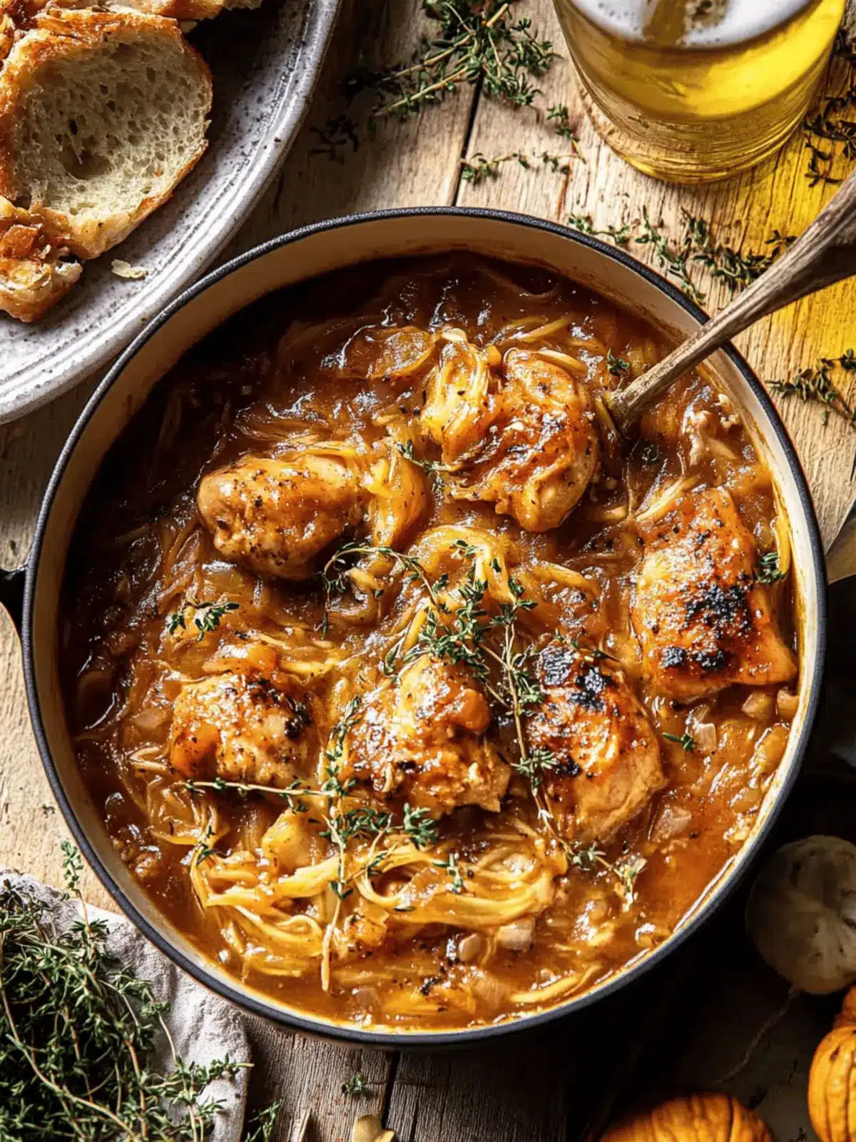 Crockpot Pumpkin Beer Braised Chicken
