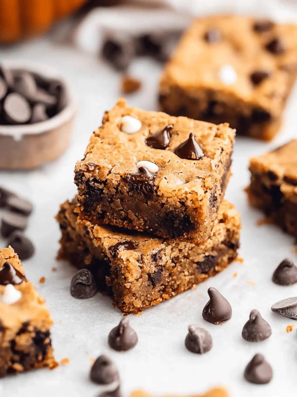 Pumpkin Chocolate Chip Blondies