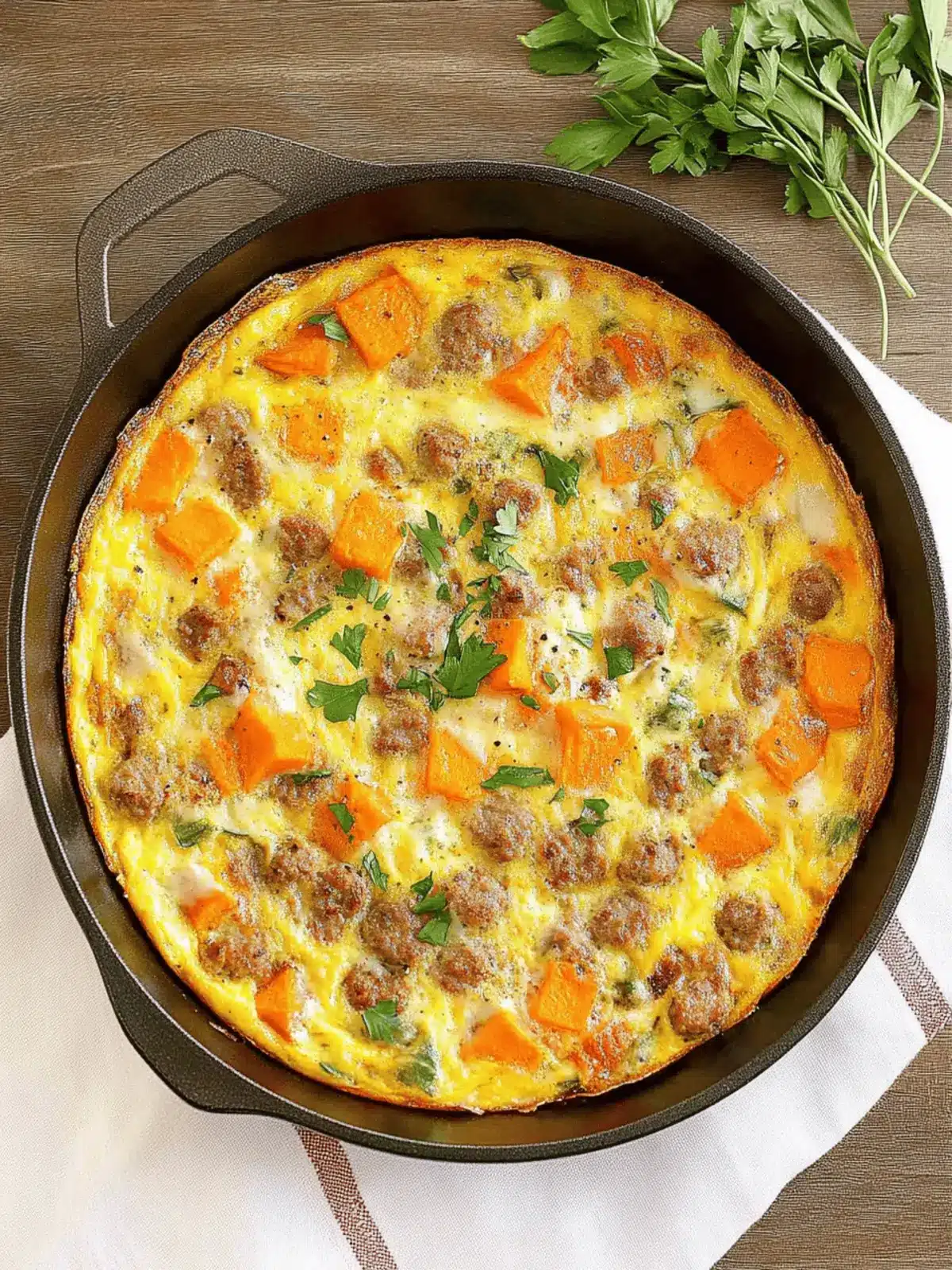 Sweet Potato Sausage Frittata
