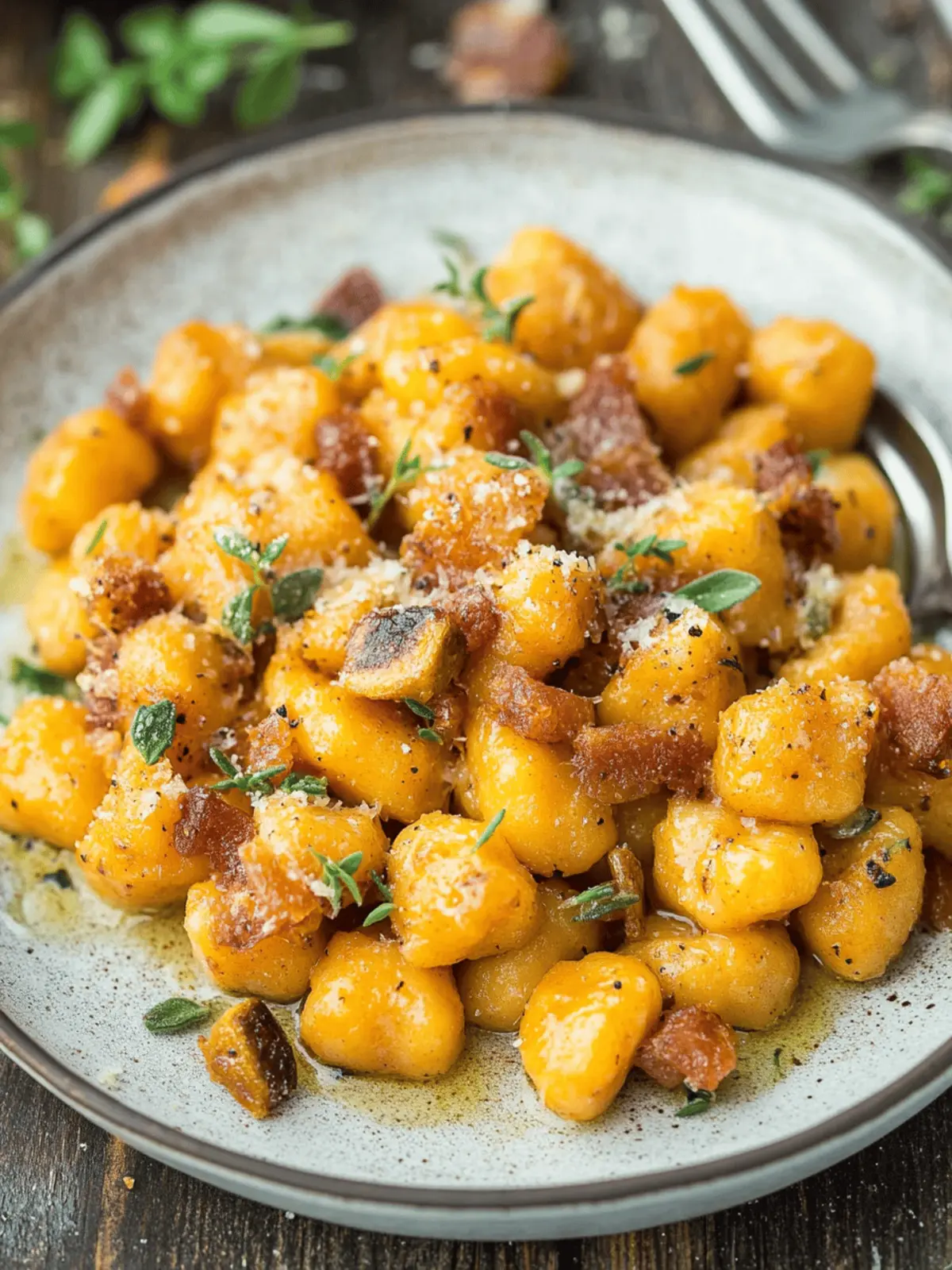 Pumpkin Gnocchi with Brown Butter Sauce
