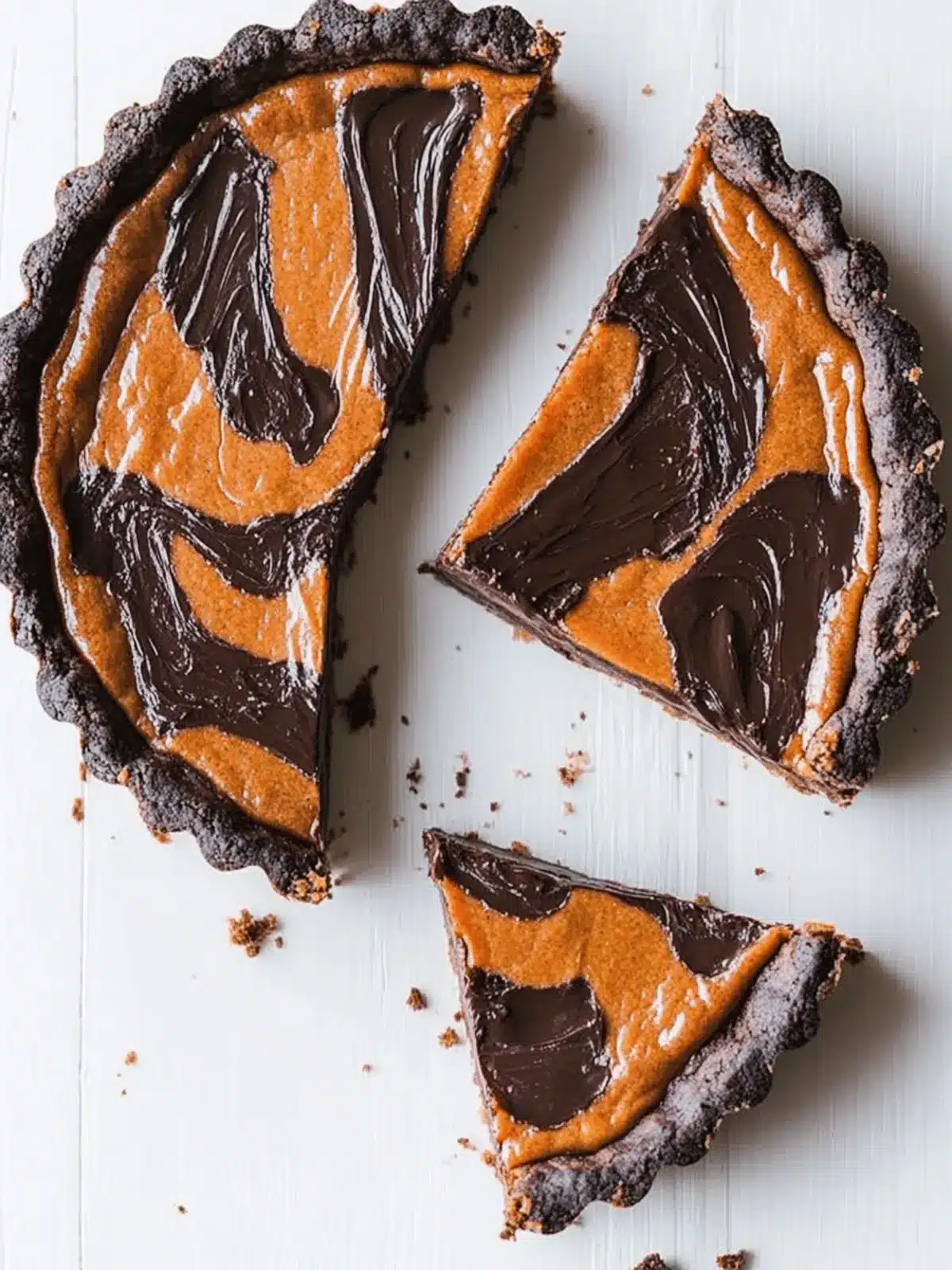 Chocolate Swirl Pumpkin Tart