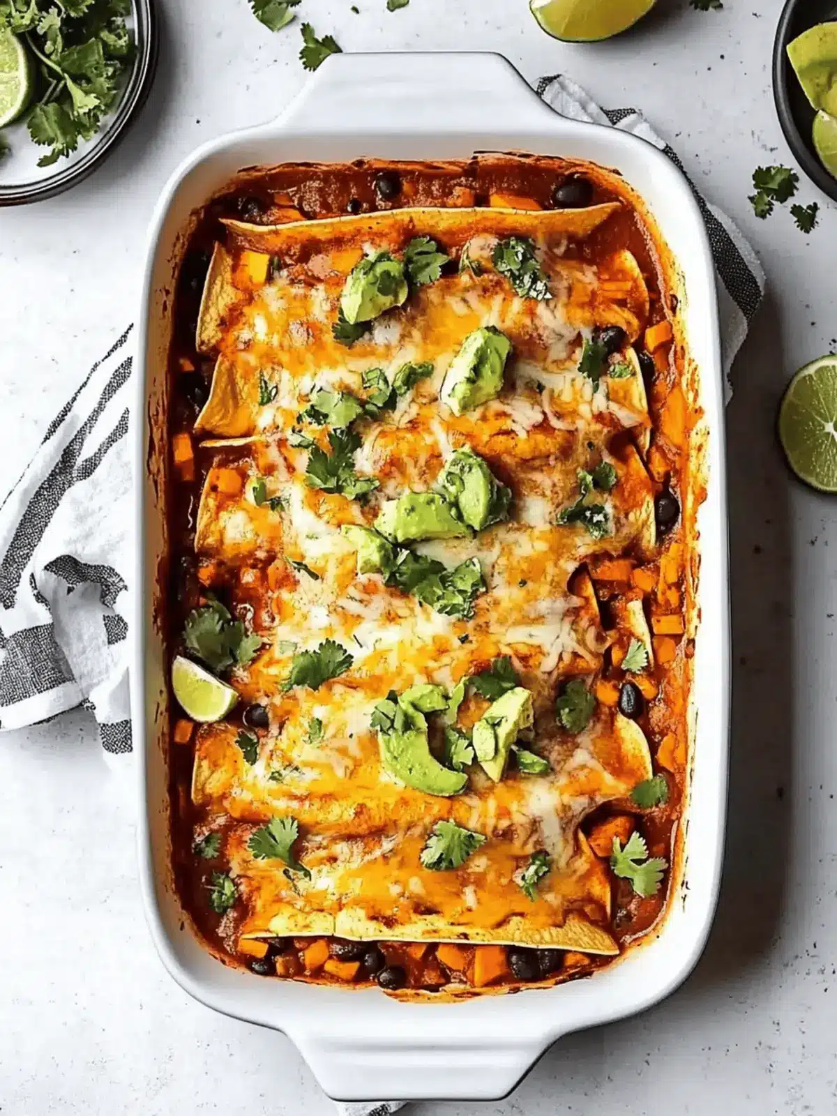 Black Bean and Sweet Potato Enchiladas