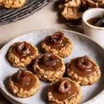 Pumpkin Spice Oatmeal Thumbprint Cookies with Date Caramel