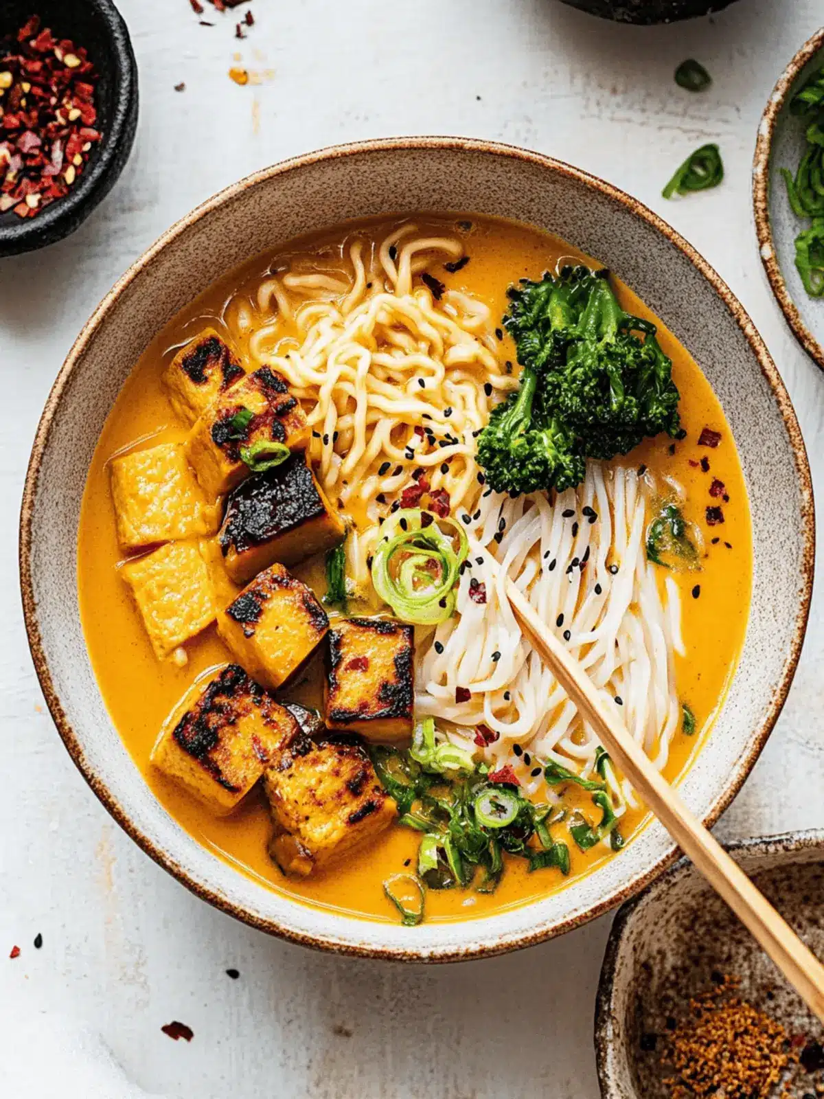 Vegan pumpkin ramen