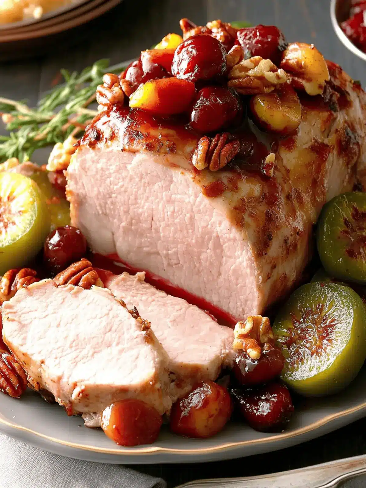 Fruit-Pecan Pork Roast