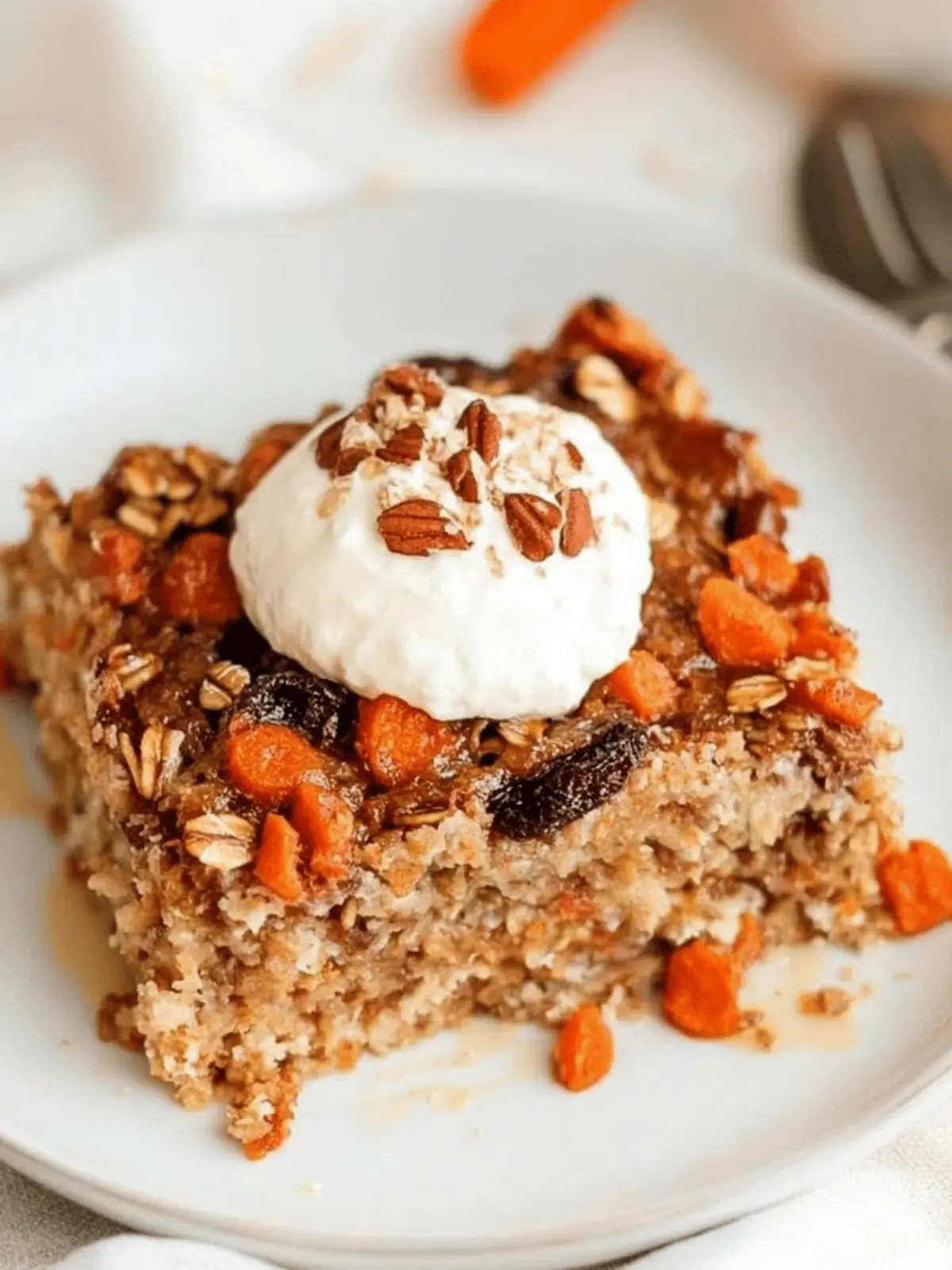 Carrot Cake Baked Oatmeal