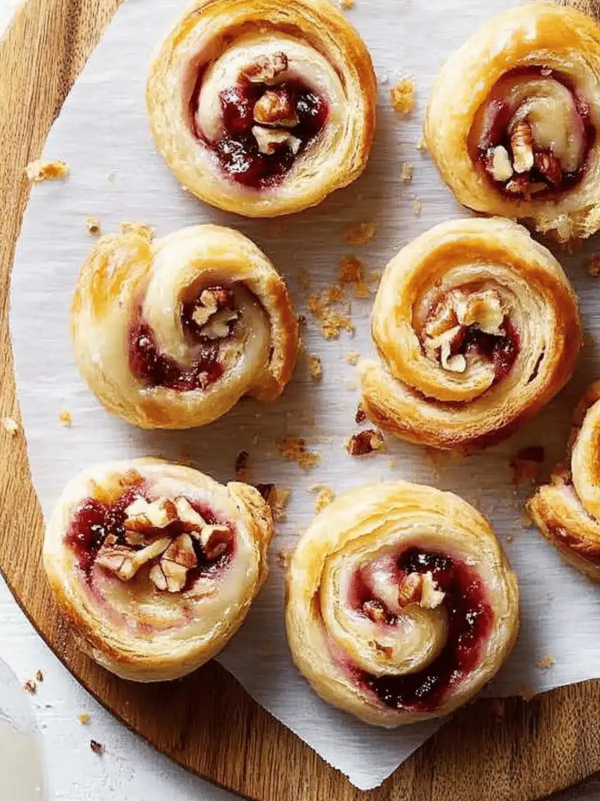 Cranberry Brie Pecan Pinwheels