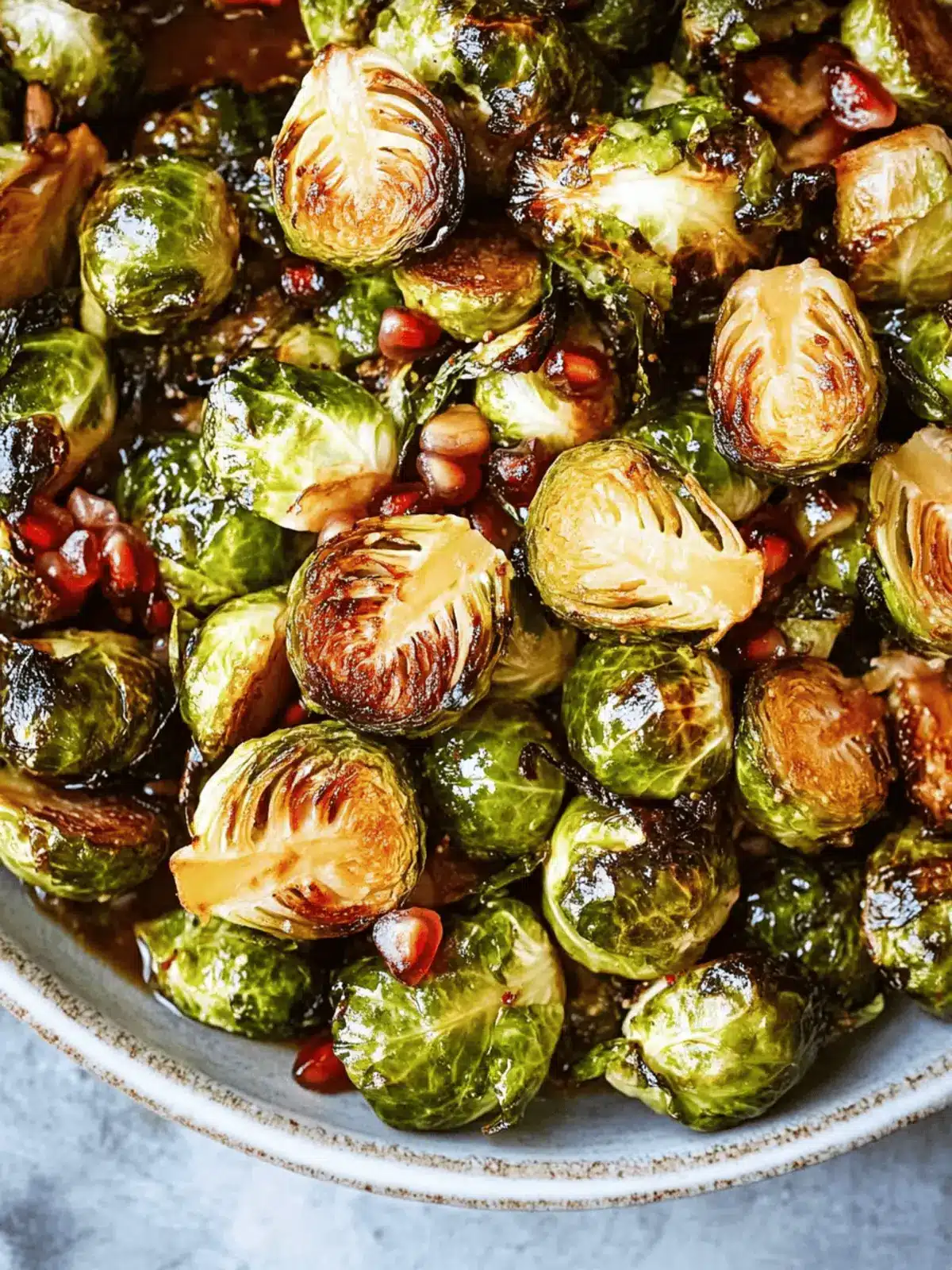 Pomegranate Molasses Roasted Brussels Sprouts