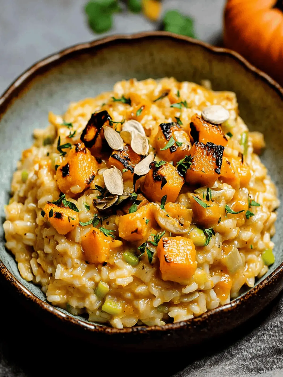 Roasted Pumpkin and Leek Risotto