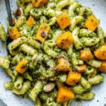 Cilantro Pesto Pasta with Roasted Pumpkin & Honey