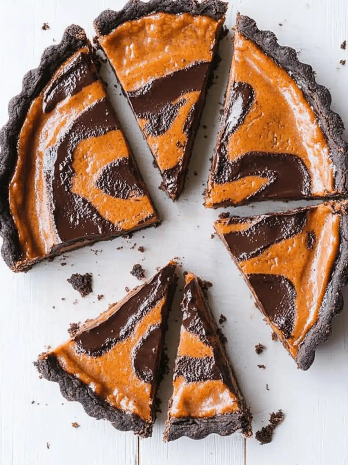 Chocolate Swirl Pumpkin Tart