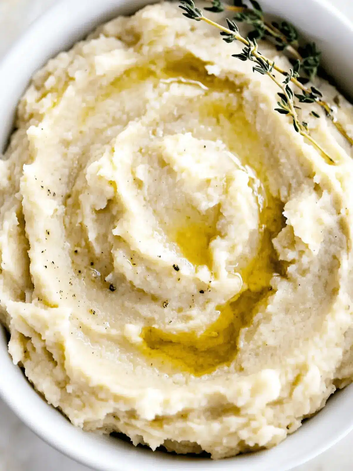 Roasted Garlic Mashed Cauliflower