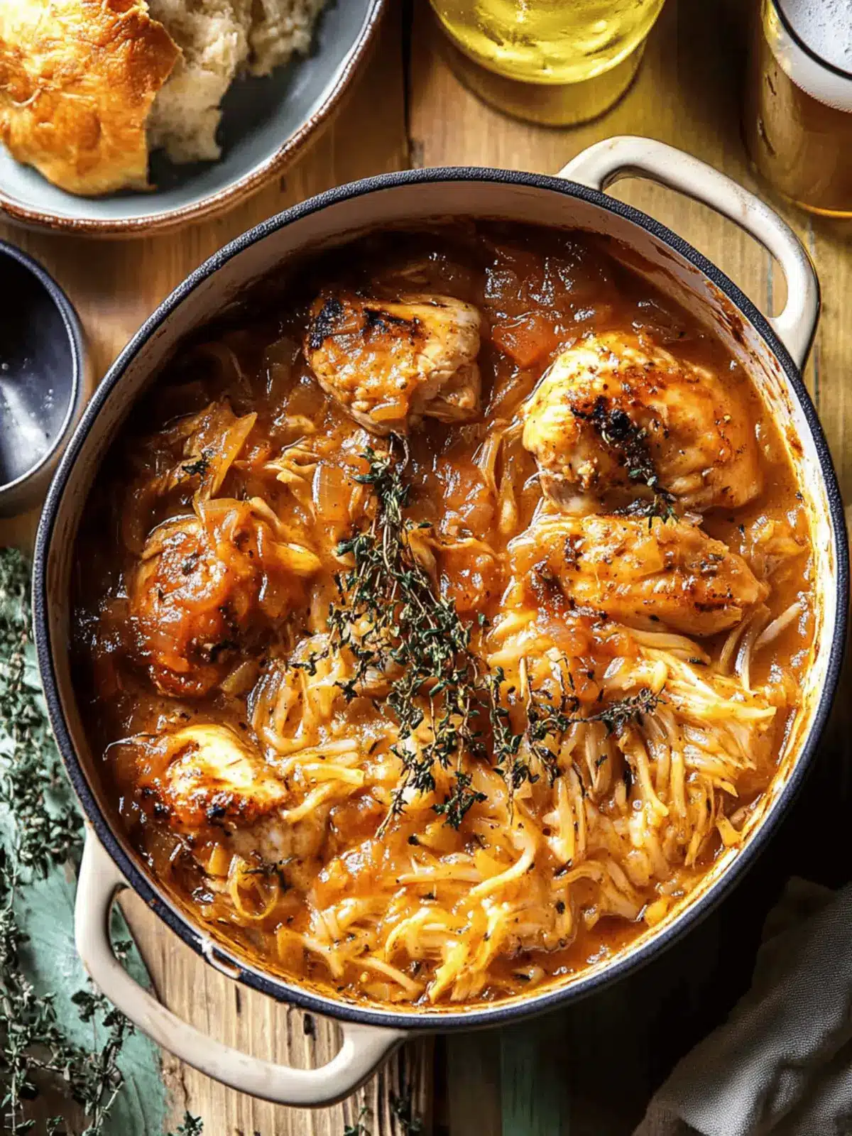 Crockpot Pumpkin Beer Braised Chicken
