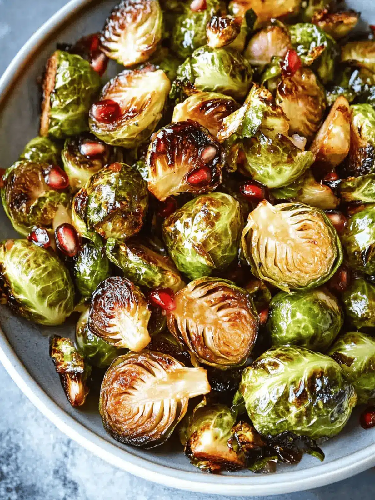 Pomegranate Molasses Roasted Brussels Sprouts