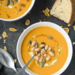 Creamy Pumpkin White Bean Soup