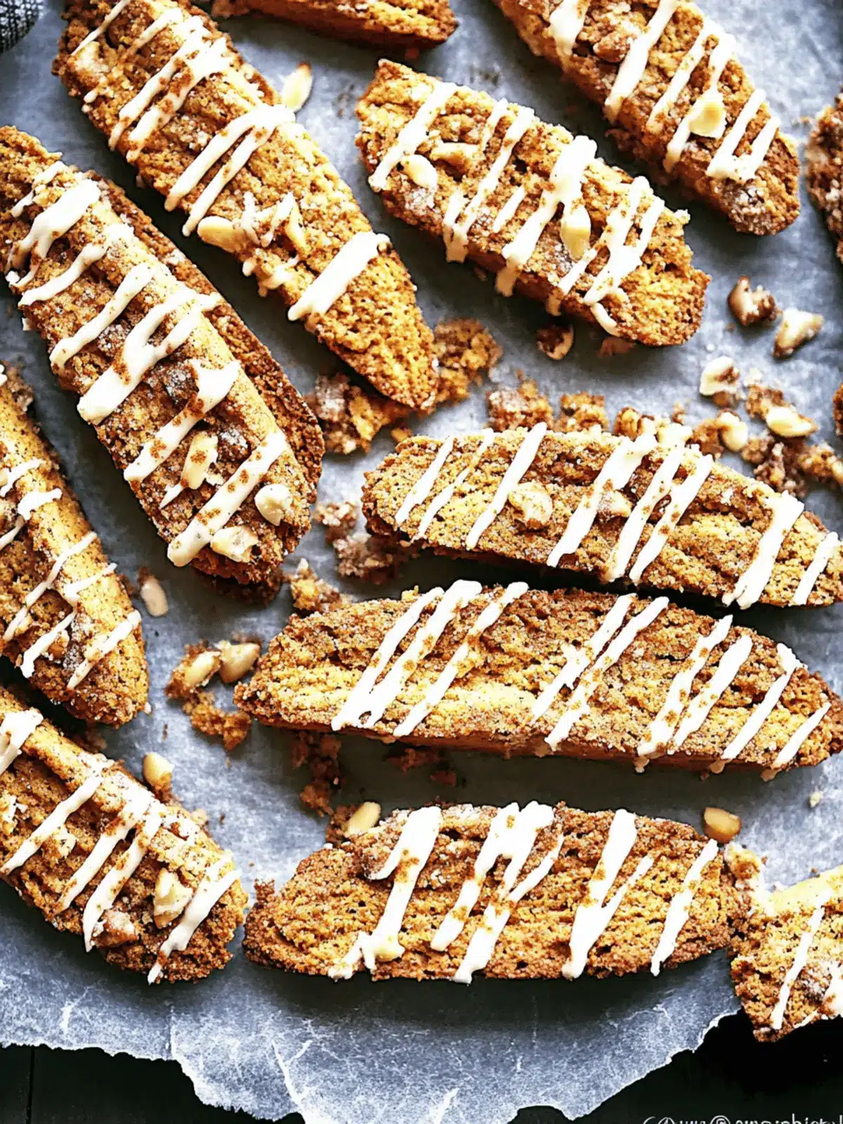 Cozy Up with Pumpkin Spice Biscotti Drizzled in White Chocolate 5 Pumpkin Spice Biscotti