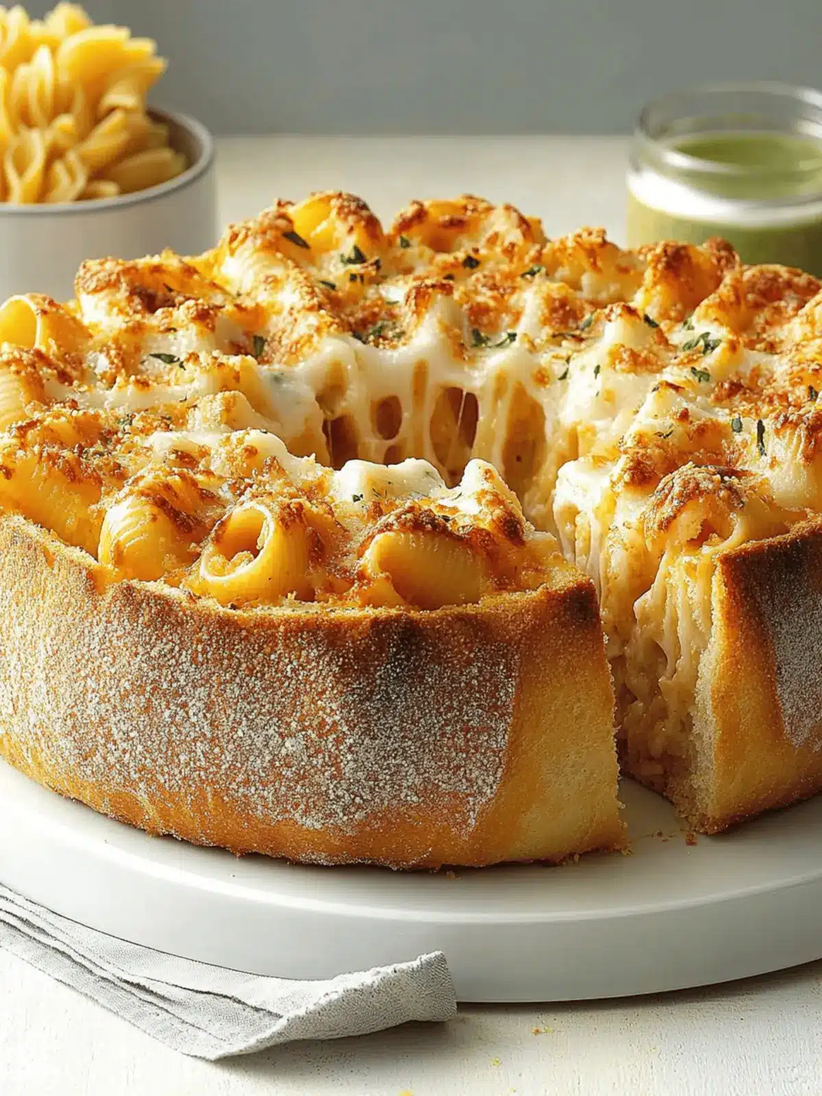 Garlic Bread Pasta Torte