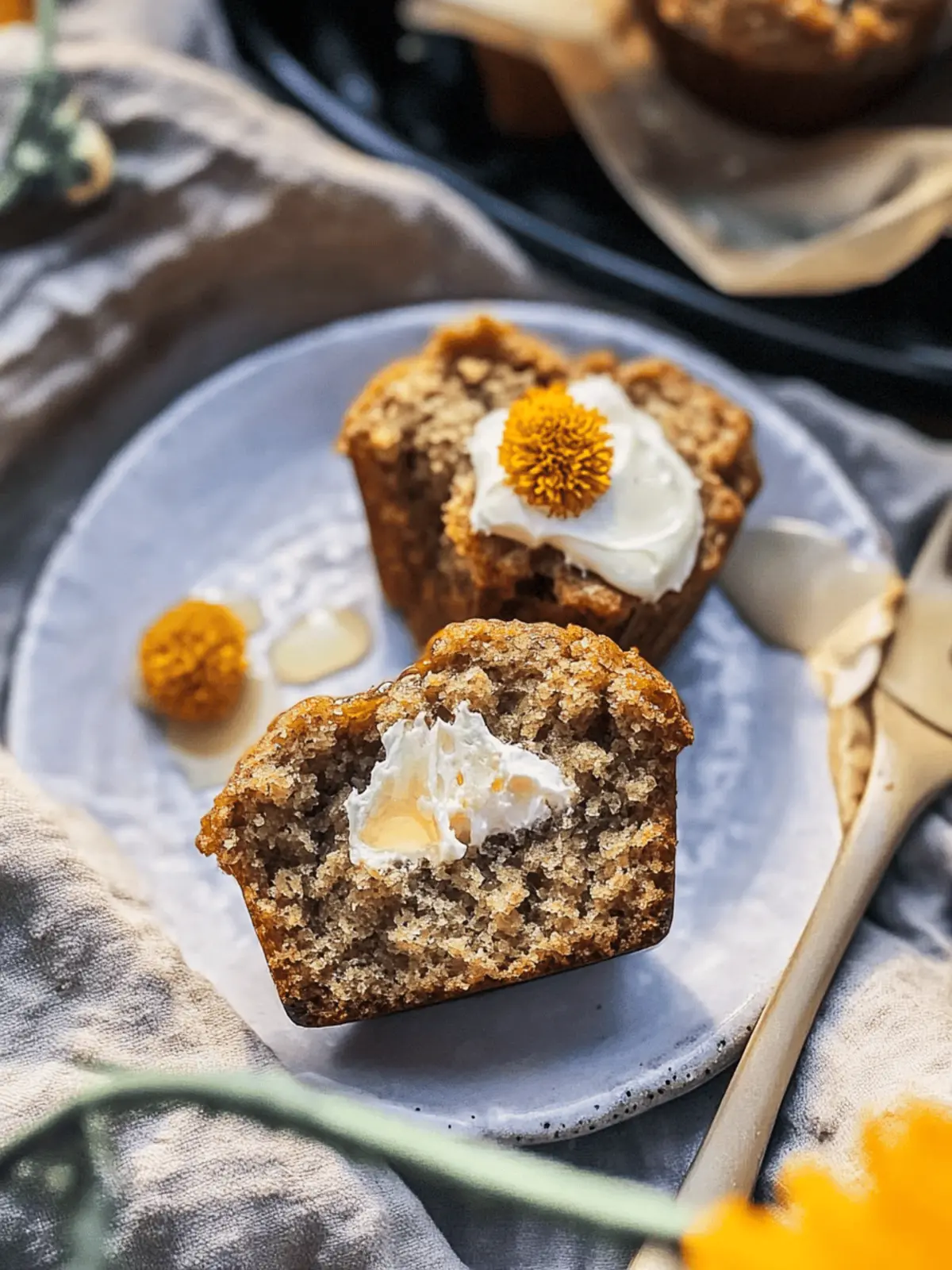 Marigold Muffins with Honey