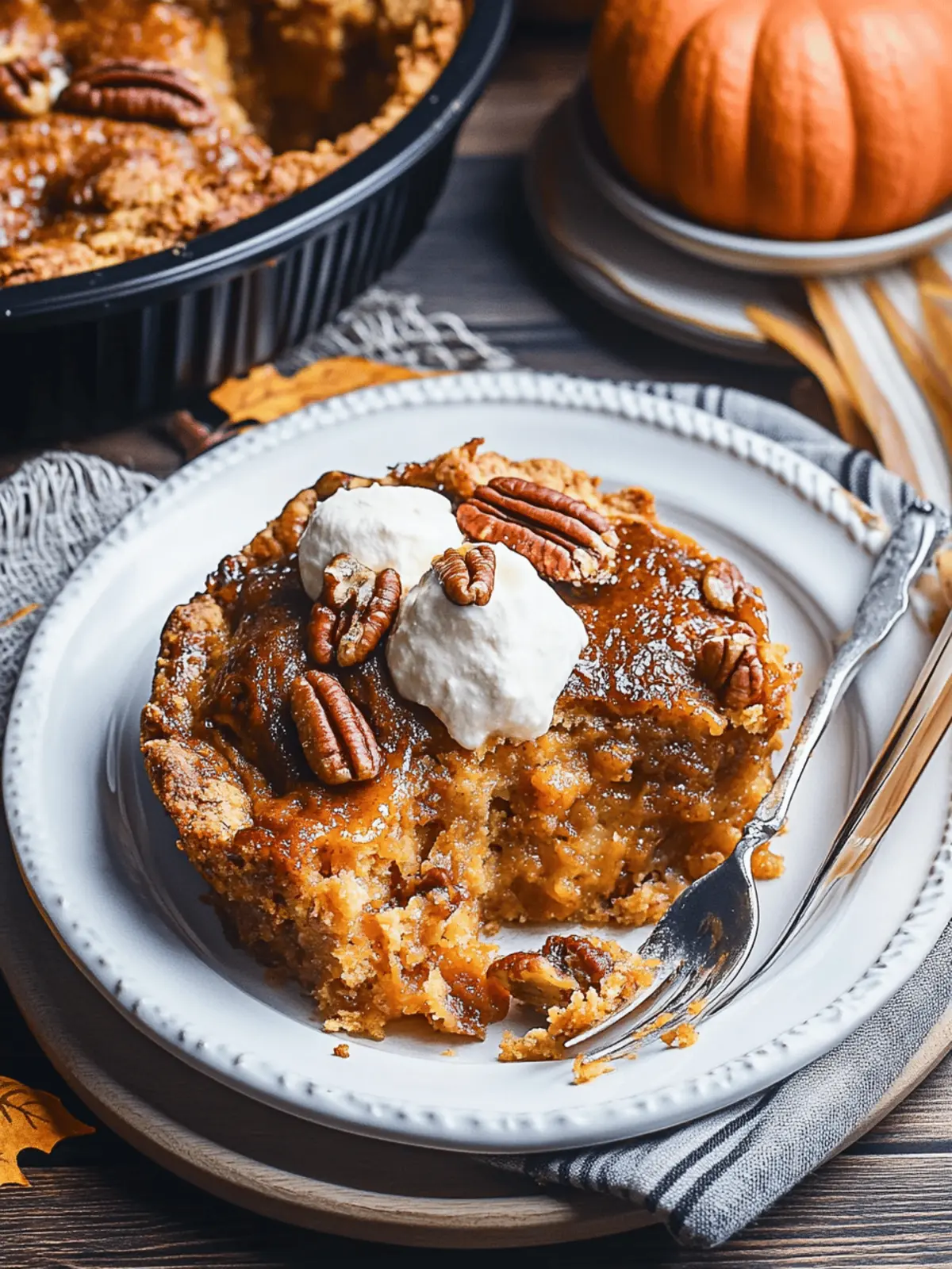 Pumpkin Pecan Cobbler