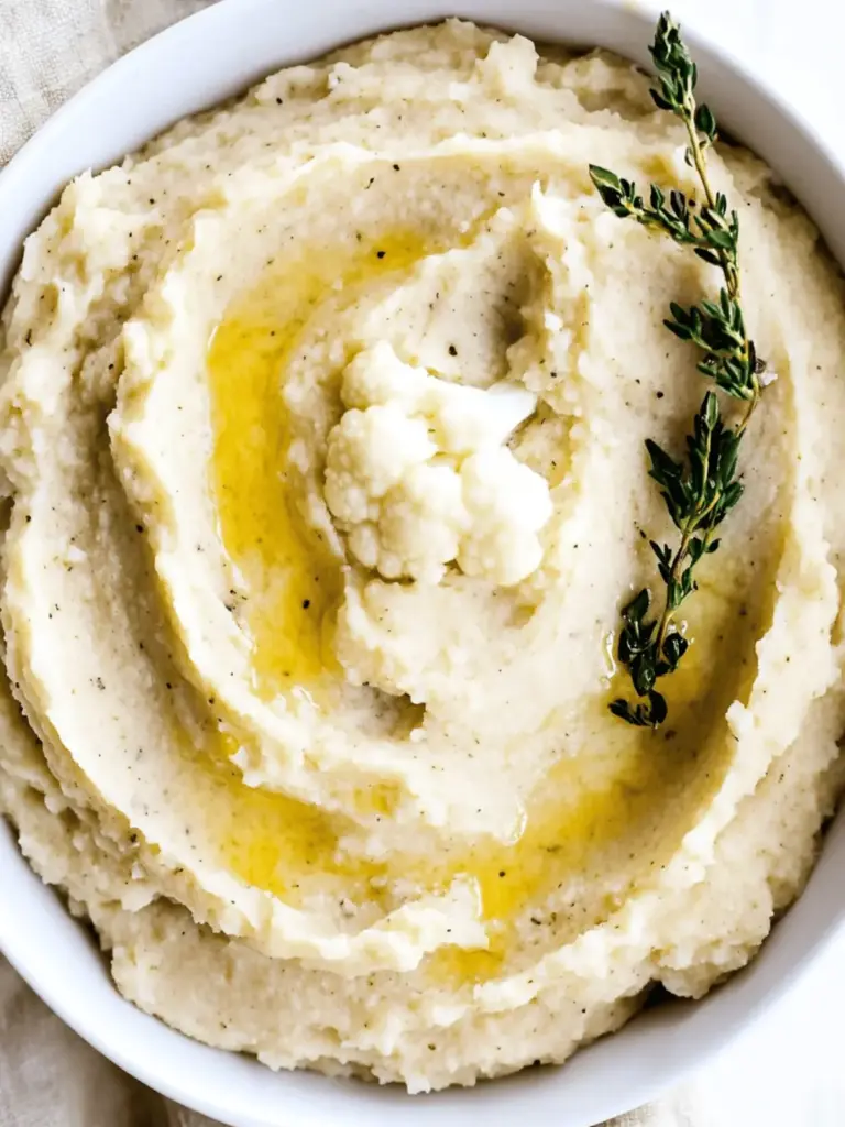 Roasted Garlic Mashed Cauliflower