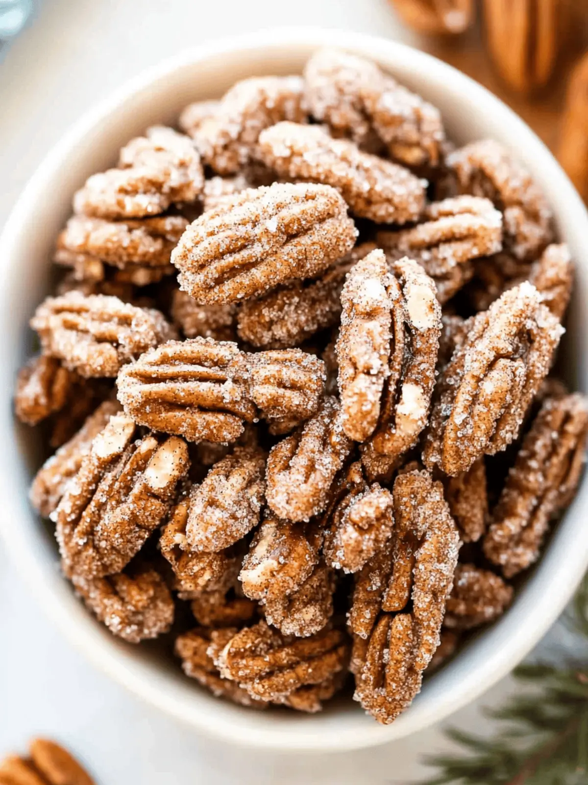 Cinnamon Sugar Pecans (Candied Pecans)