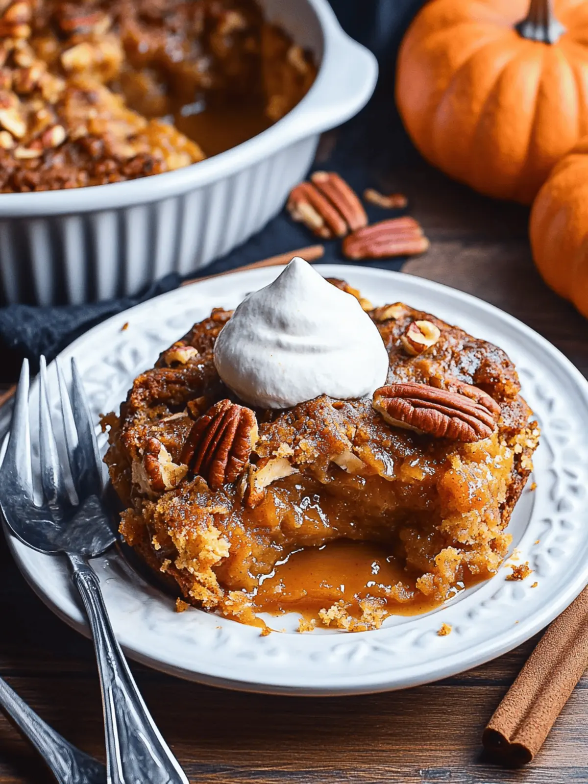 Pumpkin Pecan Cobbler