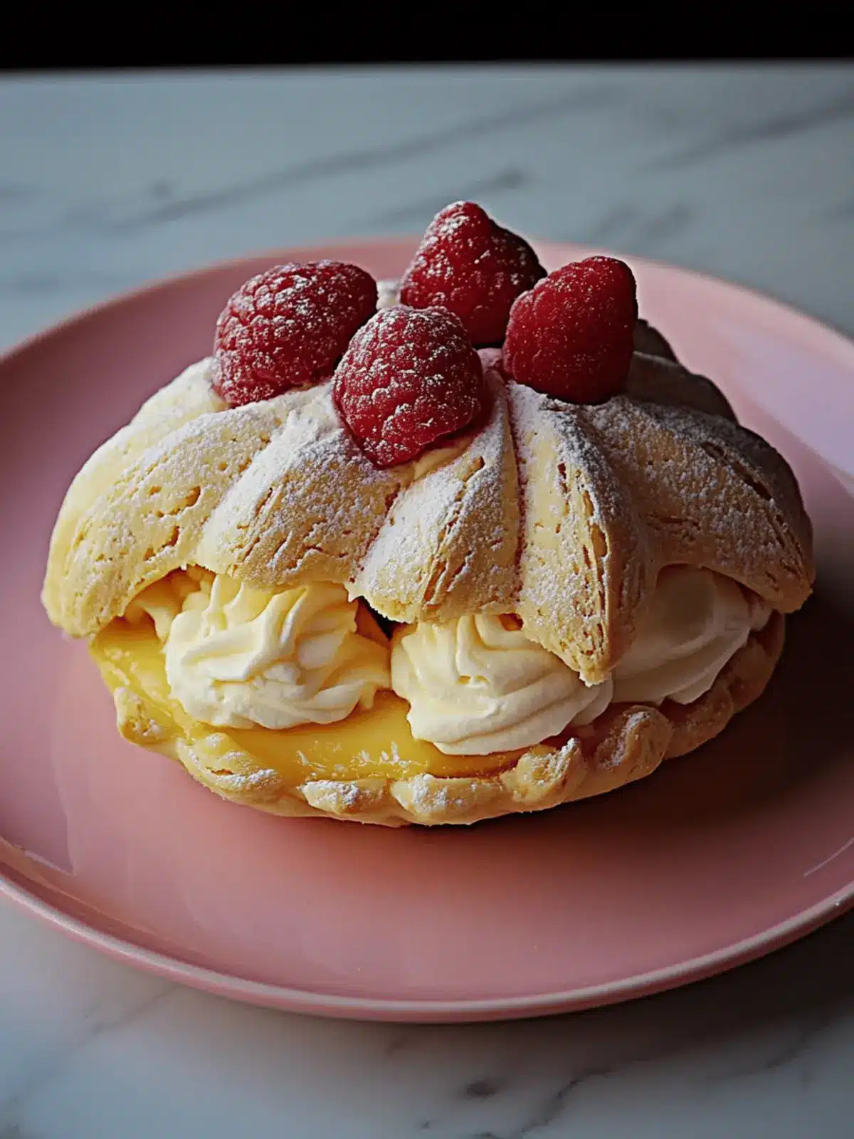 CONCHA TART WITH DULCE DE LECHE PASTRY CREAM