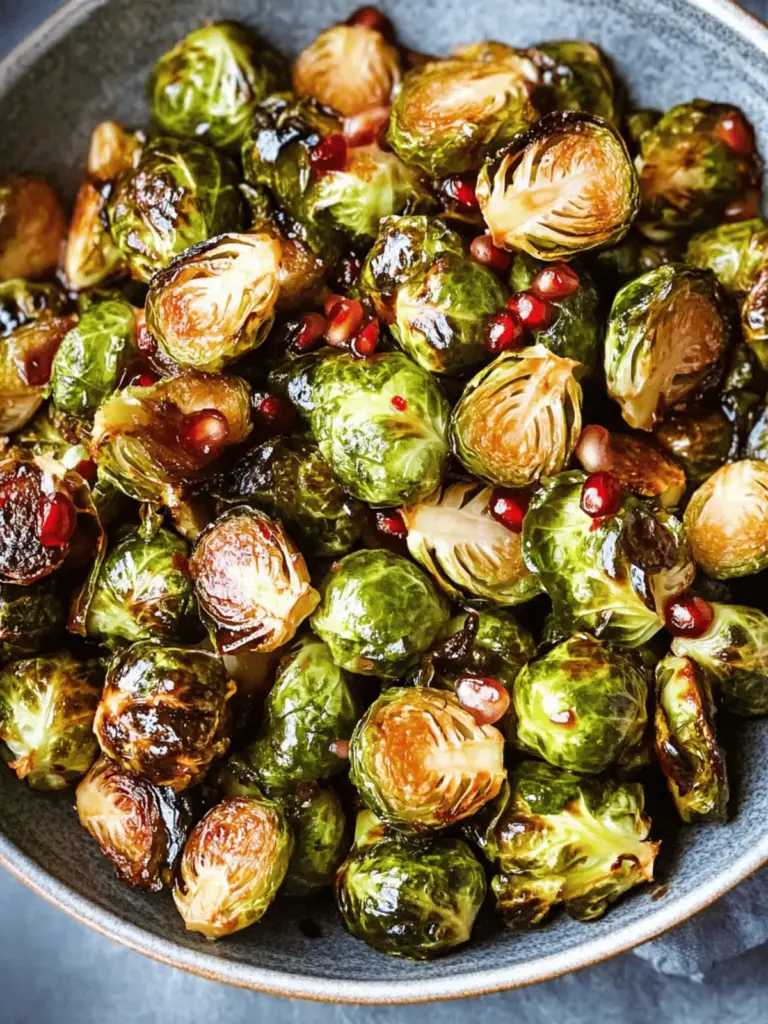 Pomegranate Molasses Roasted Brussels Sprouts