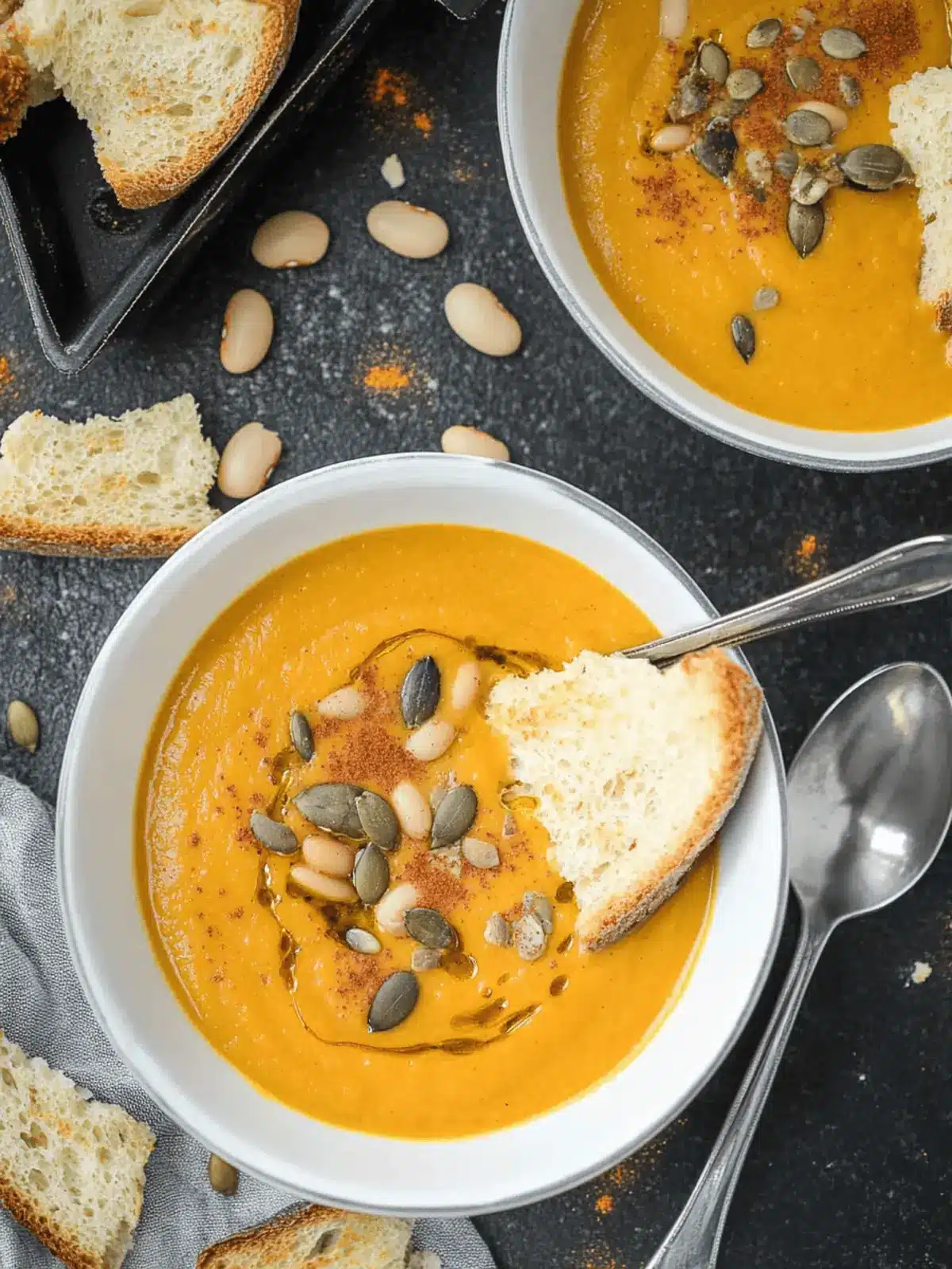 Creamy Pumpkin White Bean Soup