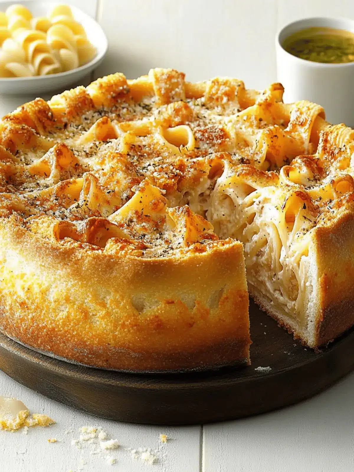 Garlic Bread Pasta Torte