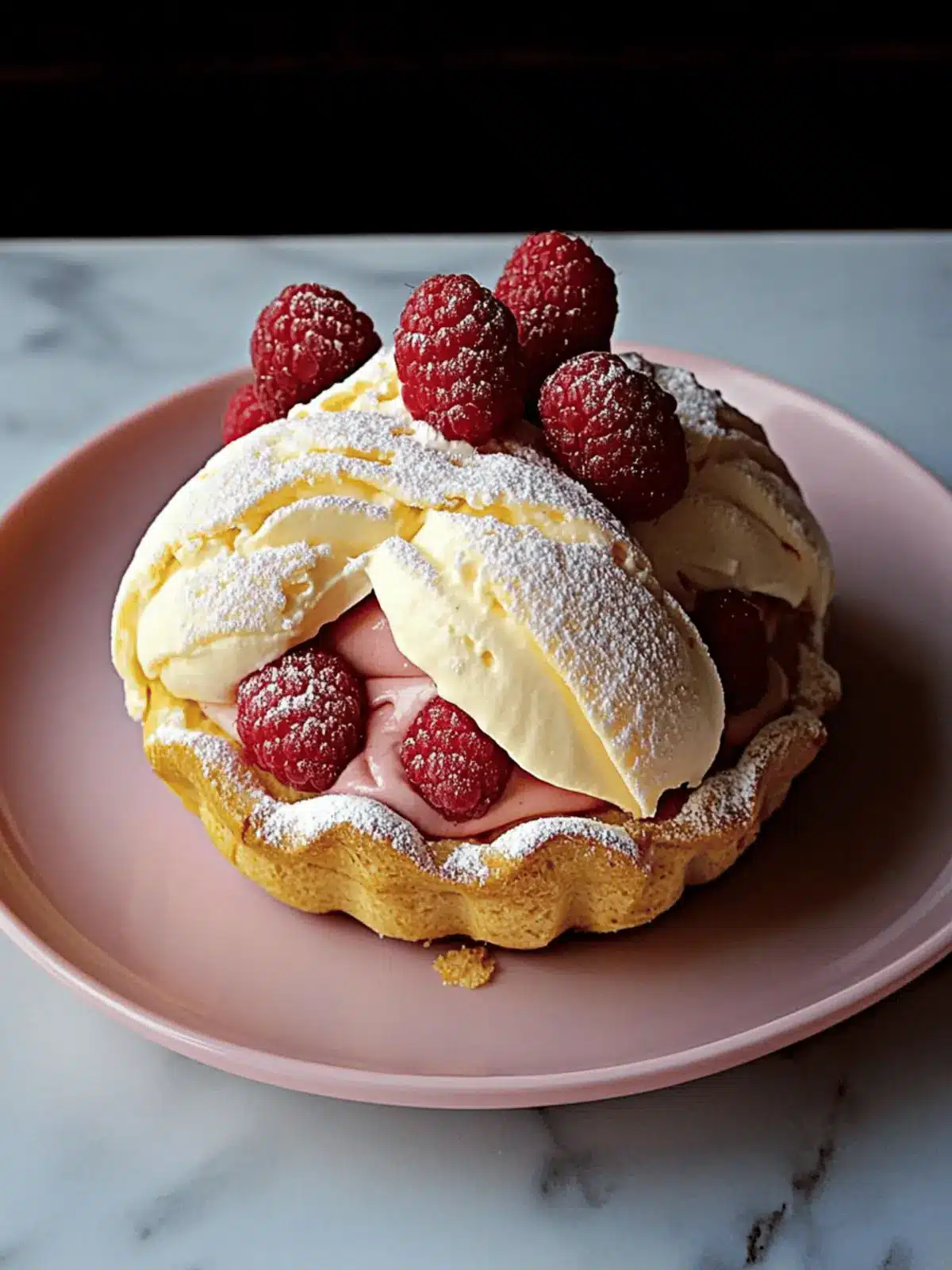 CONCHA TART WITH DULCE DE LECHE PASTRY CREAM